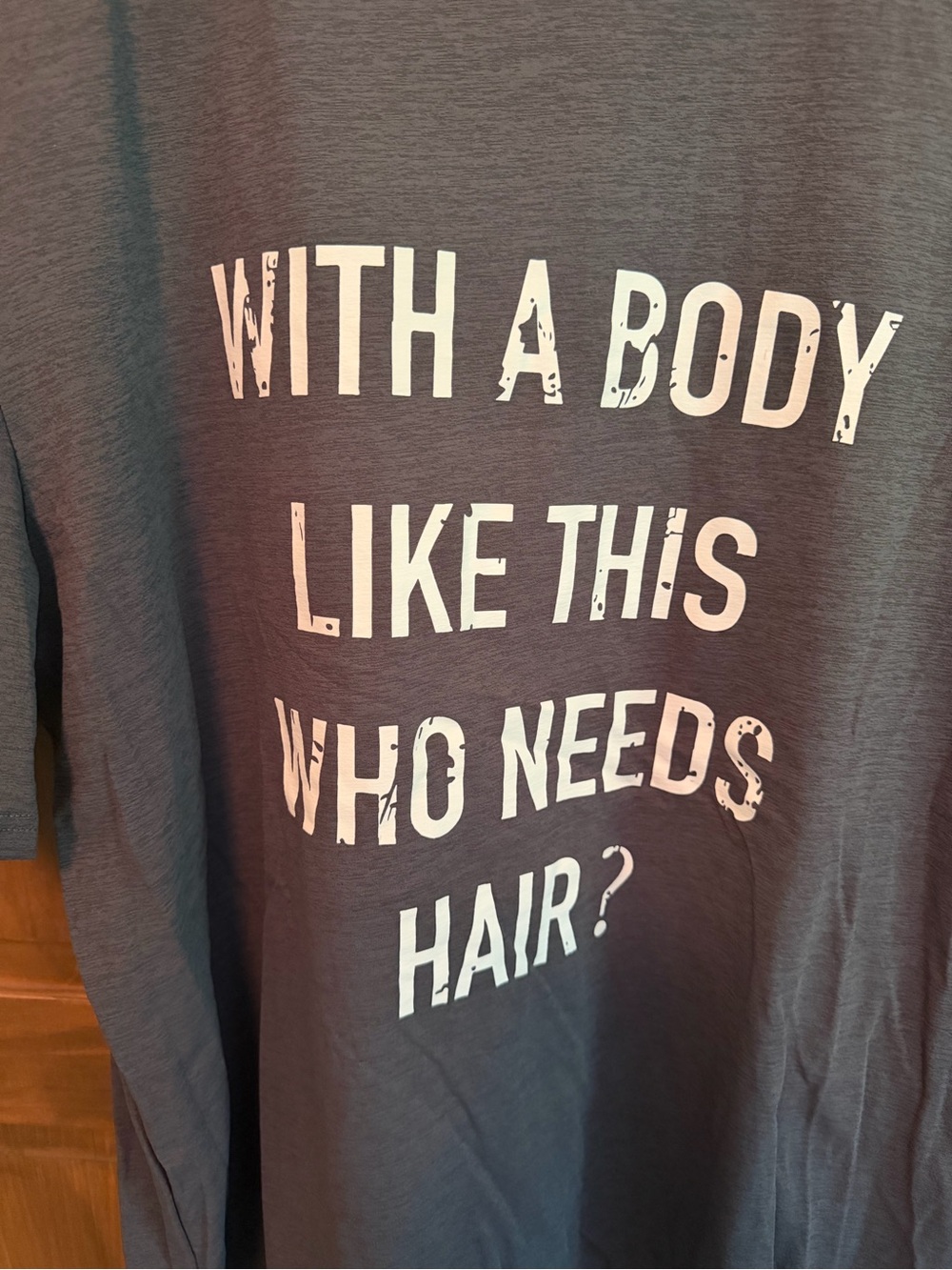 Graphic Short Sleeve Tee - Charcoal with White Text - Picture 2 of 4